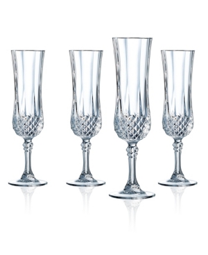 Cristal D'Arques 4.5 oz. Longchamp Flute 4 PC Set