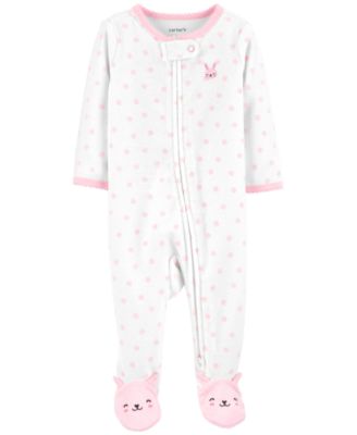 baby girl footed pajamas