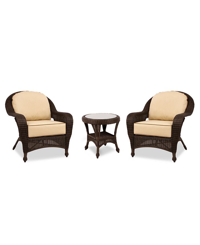 Furniture Monterey Outdoor 3Pc. Set (2 Club Chairs & 1 End Table