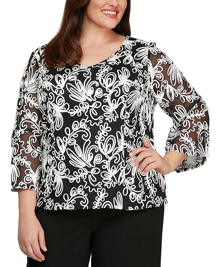 Alex Evenings Plus Size Soutache Blouse Macy s