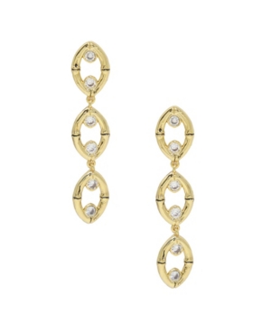 image of Ettika Crystal and Gold - Tone Drop Earrings