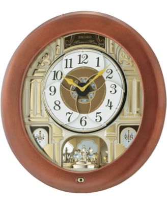 Seiko Melodies in Motion Wood-Tone Wall Clock - Macy's