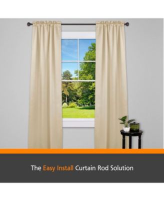 Fast Fit Easy Install Carey 5/8" Decorative Window Curtain Rod