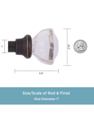 Mashapee 1" Premium Decorative Window Curtain Rod