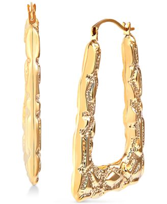 gold triangle hoops