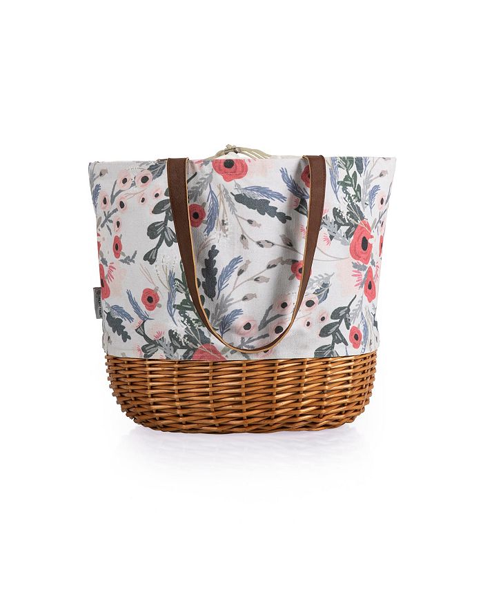 Picnic Time Coronado Canvas and Willow Basket Tote Macy's
