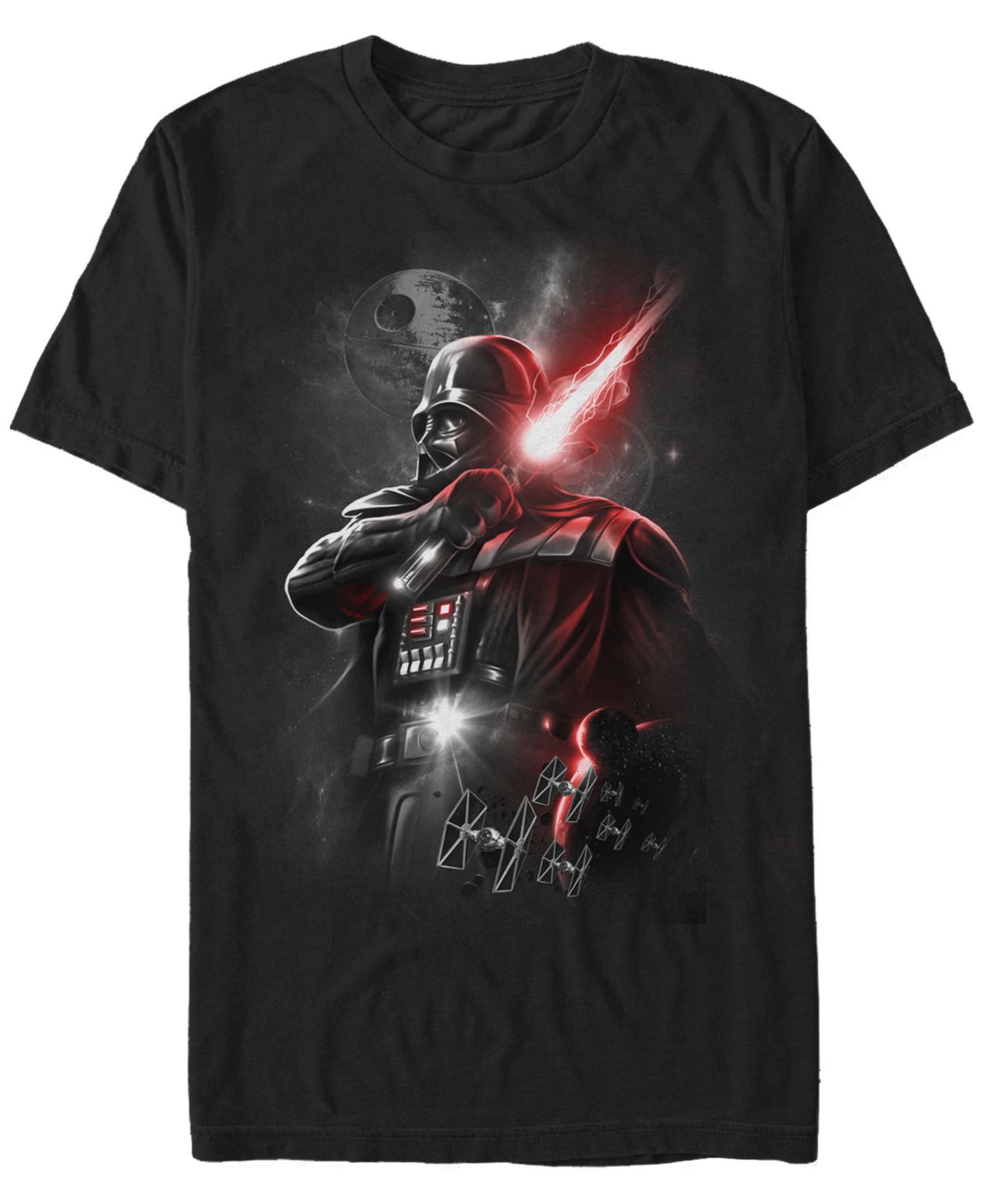 Мужская футболка Fifth Sun Star Wars Darth Vader Lightsaber Portrait Short-Sleeve, цвет: Чёрный — фото 2