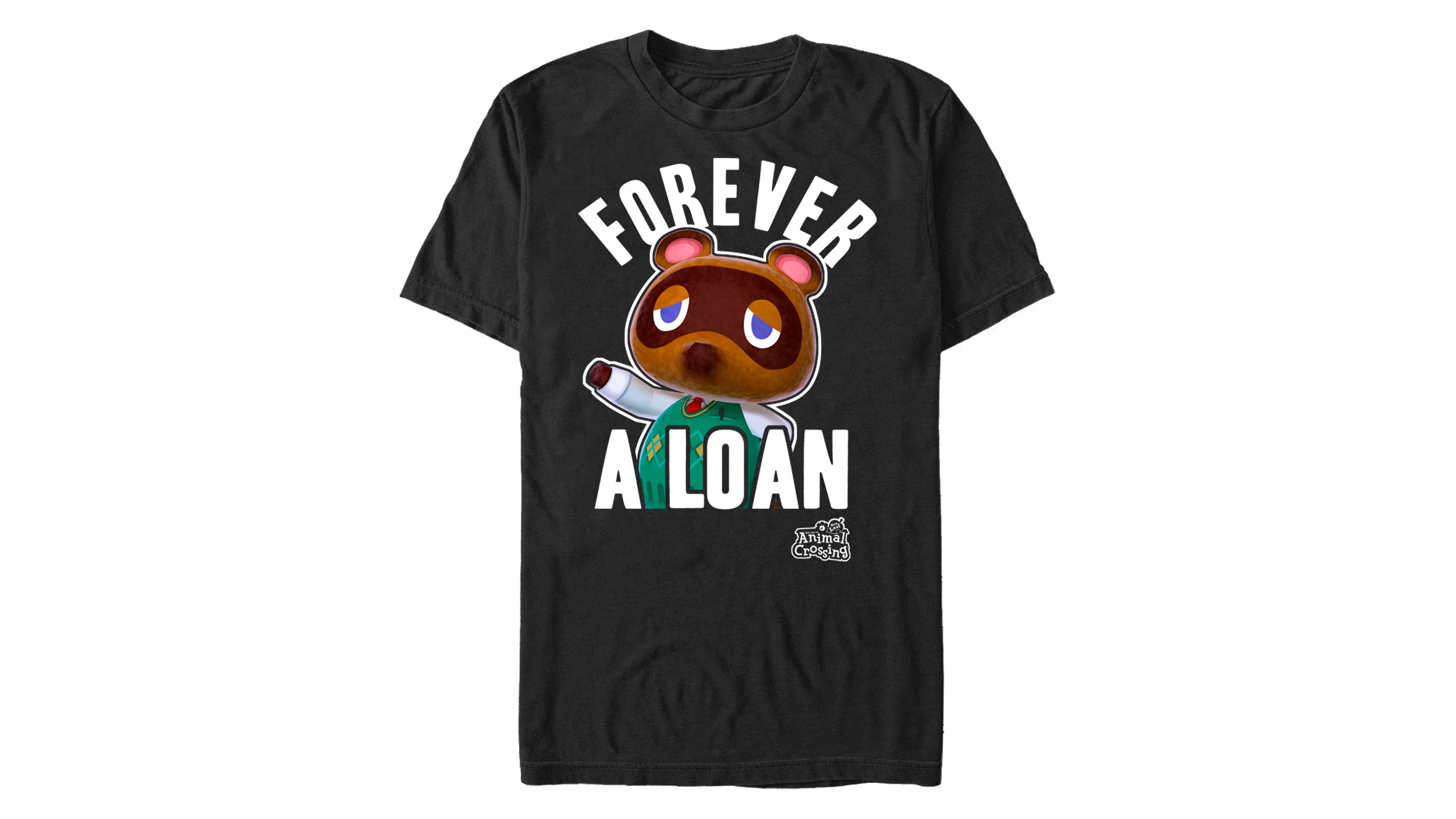 Fifth Sun Men's Nintendo Animal Crossing Tom Nook Forever A Loan Short Sleeve T-shirt