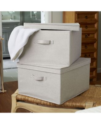 Household Essential Jumbo Fabric Storage Bins 2 Pack