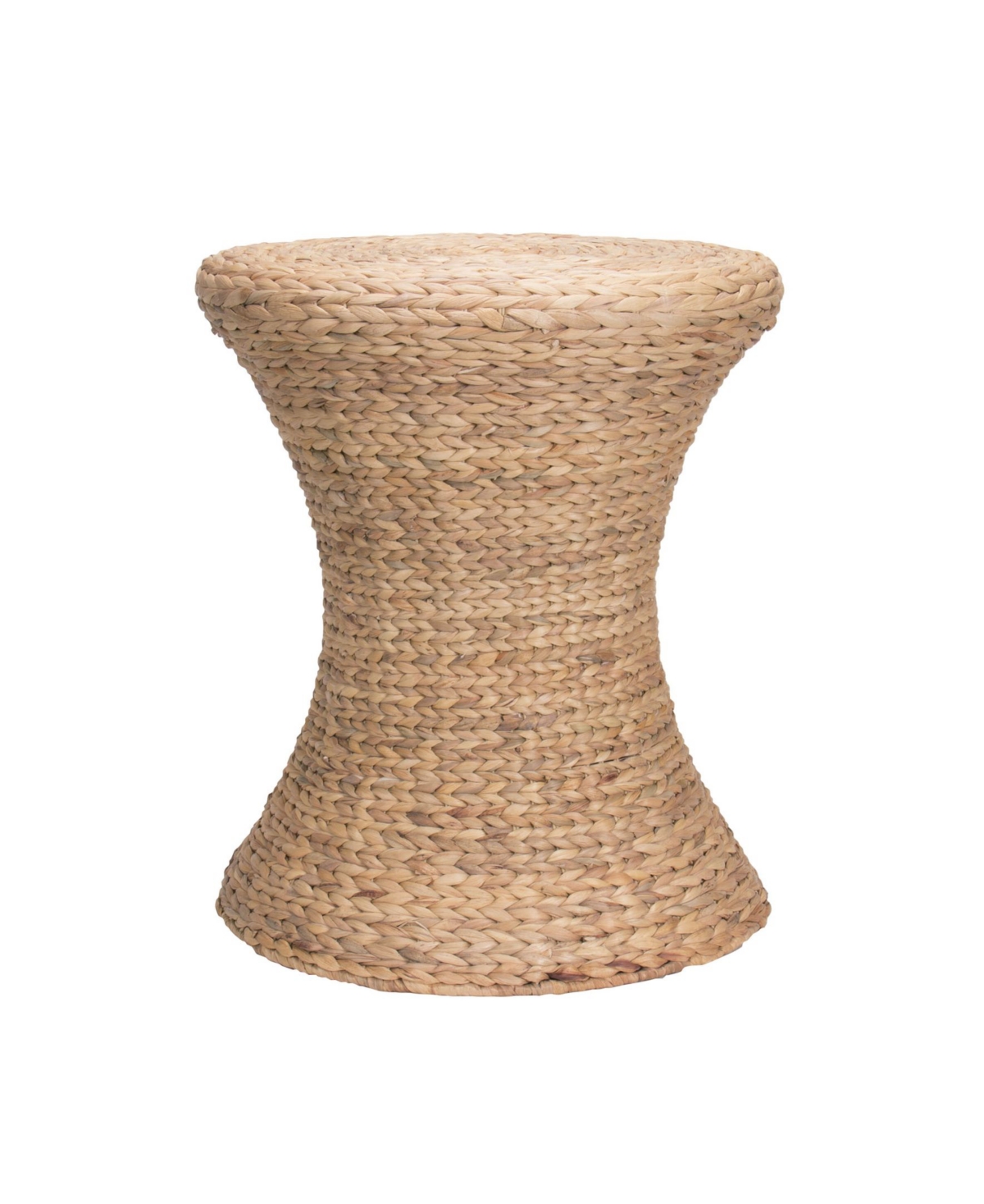 Household Essential Hourglass Water Hyacinth Wicker Table - Brown