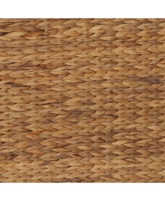 Household Essential Large Curved Wicker Storage Chest with Liner Water Hyacinth