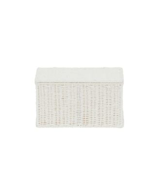 Small Wicker Basket with Lid, Multipurpose Storage Basket