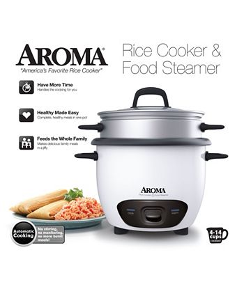 Aroma ARC-954SBD 8 Cup Cooked Digital Rice Cooker, Multicooker Food Steamer  - Macy's