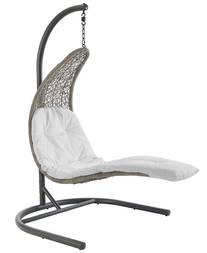 Modway landscape hanging chaise lounge outdoor patio swing chair clearance