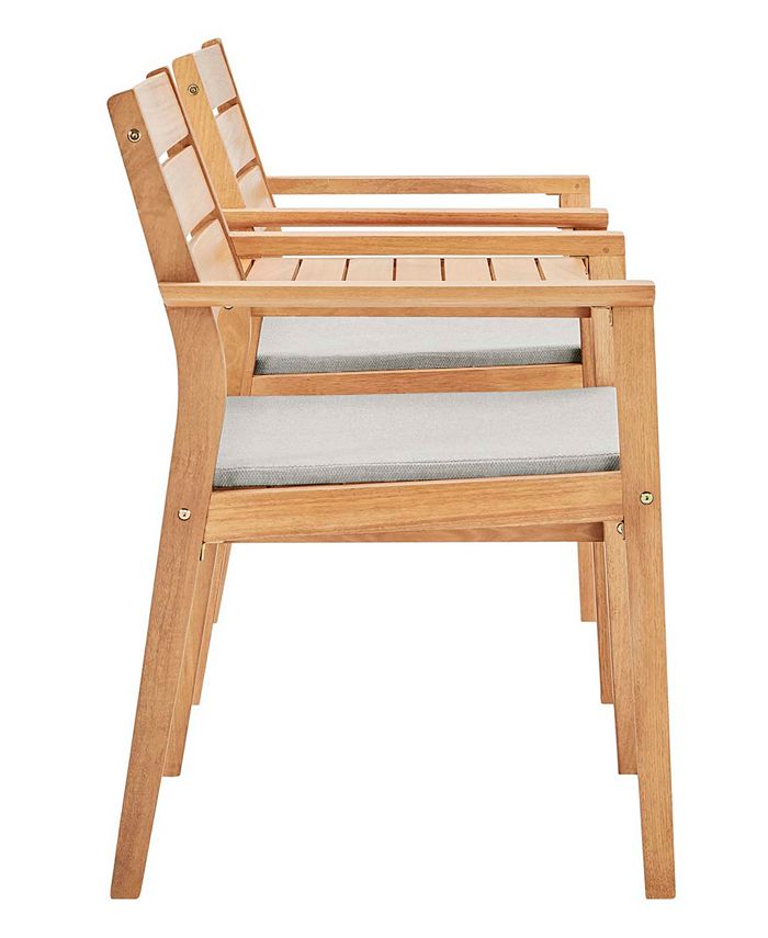 Modway Viewscape Outdoor Patio Ash Wood Jack and Jill Chair Set Macy's