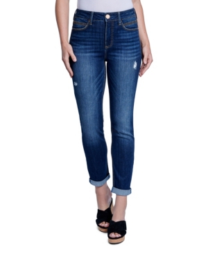 image of Seven7 Roll Cuff Slim Straight Jean
