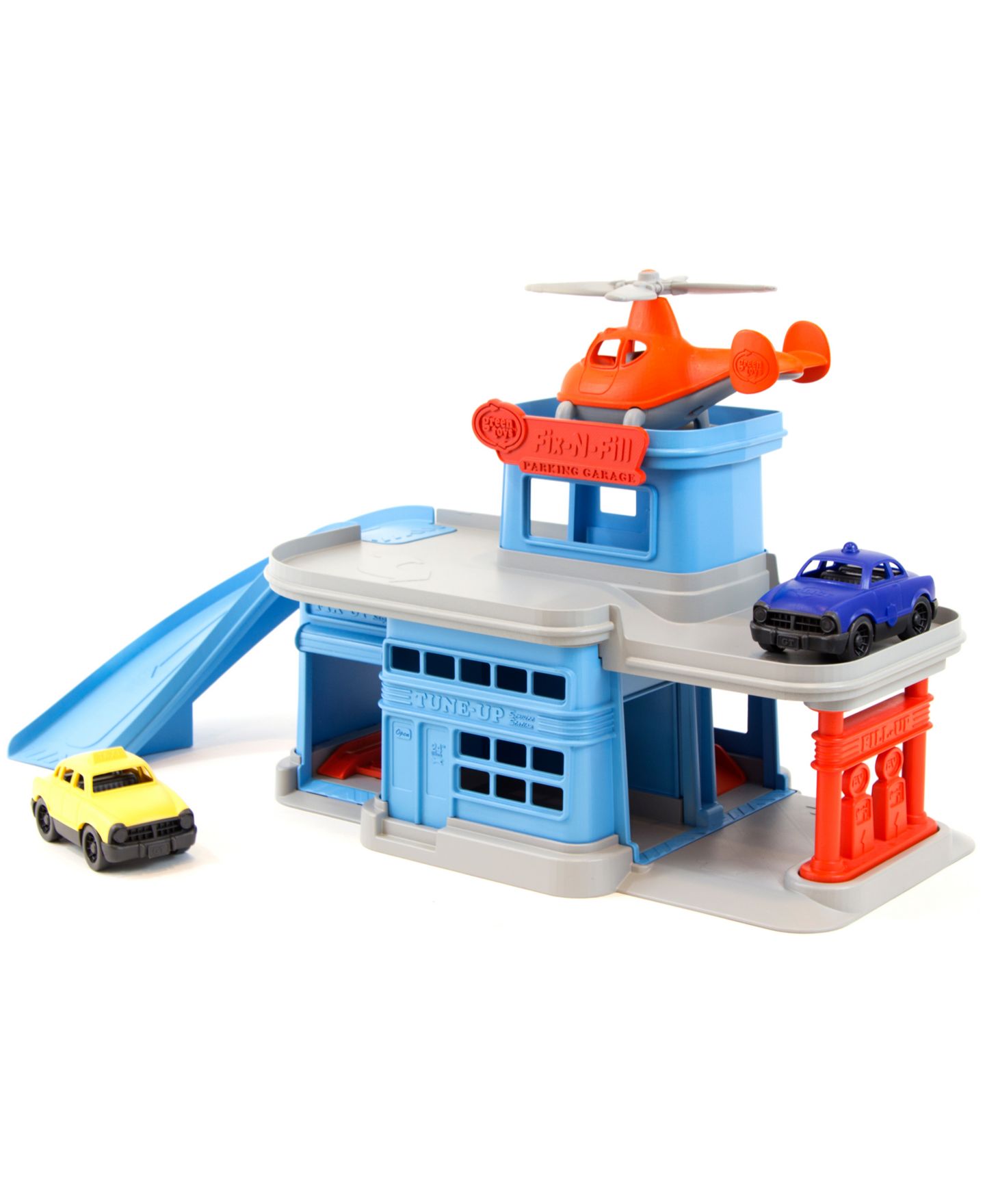 Детские куклы Green Toys Parking Garage With 3 Vehicles — фото 4