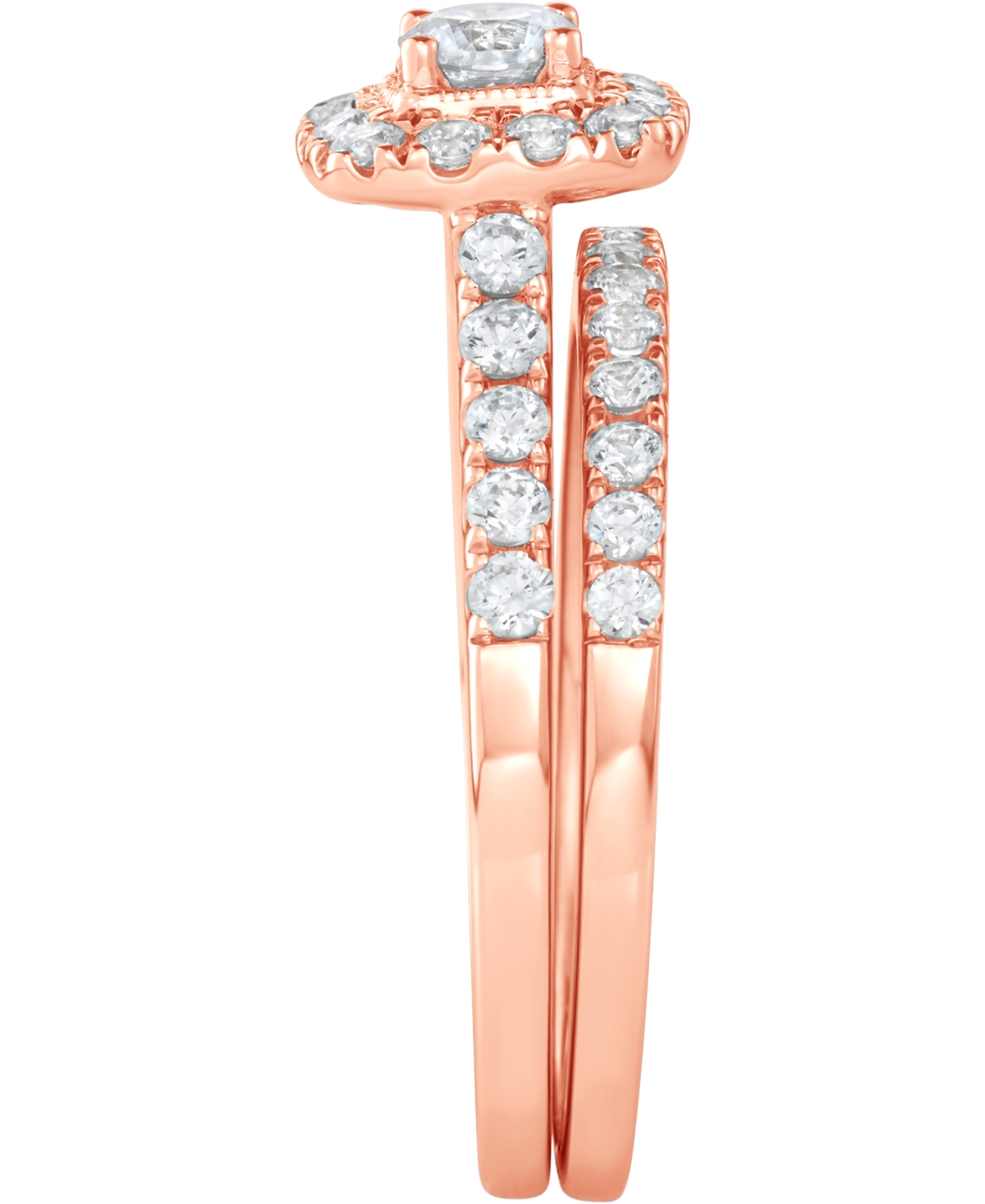 Diamond Halo Bridal Set (1 ct. t.w.) 14k White
