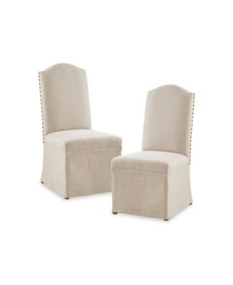 Madison Park Foster Farmhouse Upholstered  High Back Dining Chairs with Skirts. Set of 2