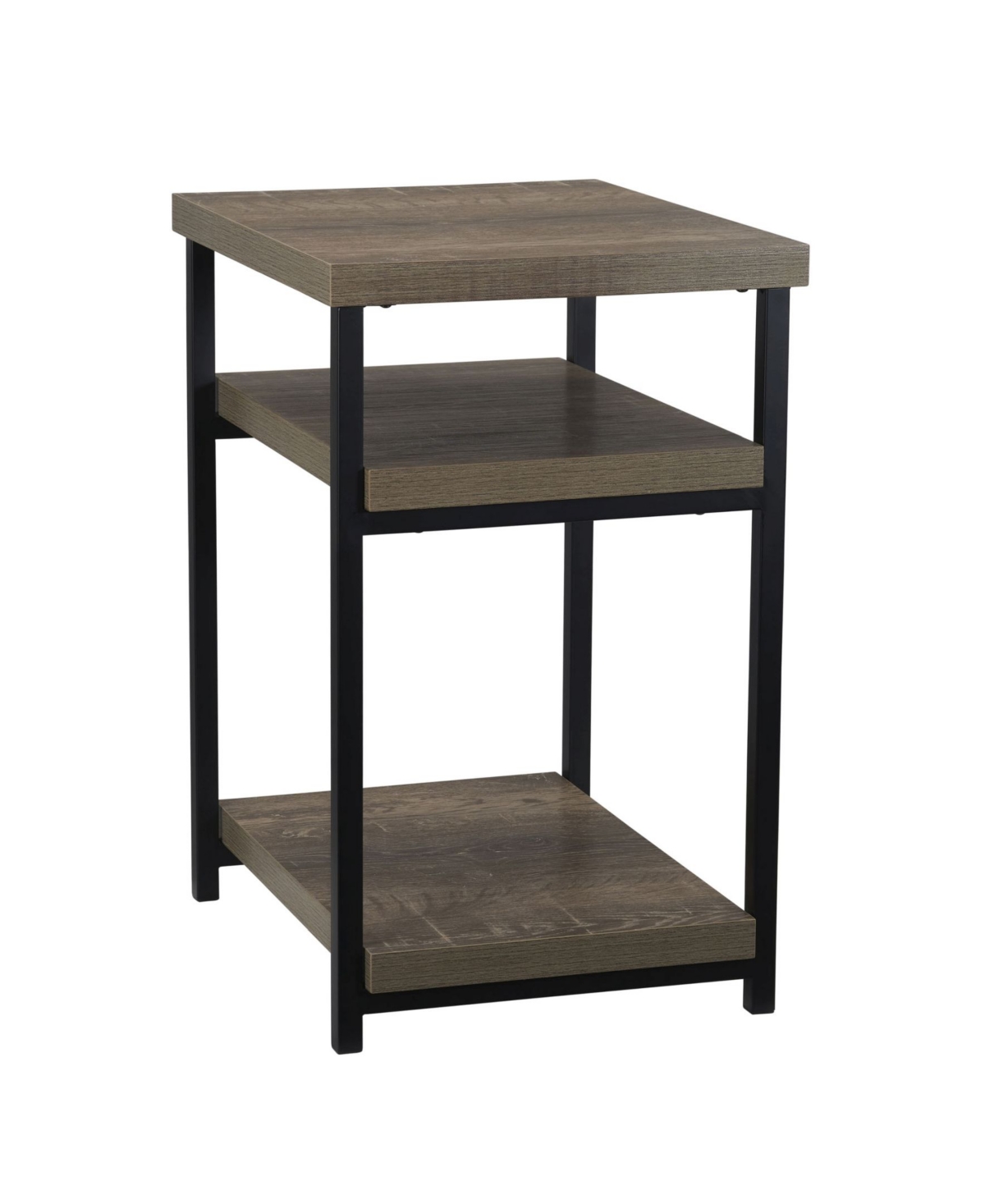 Household Essential Side Table with Storage - Brown