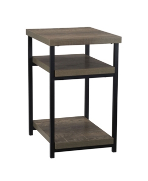 Household Essentials Household Essential Side Table With Storage In Brown