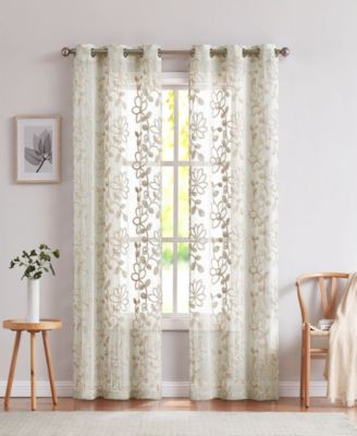 Rita Linen Look 76" W x 96" L Grommet Window Panel Set