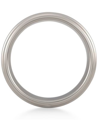 Men's Step Edge Band in Tantalum