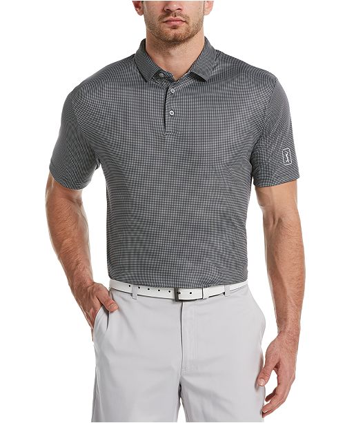Pga Tour Men S Big Tall Mini Gingham Golf Polo Reviews Polos
