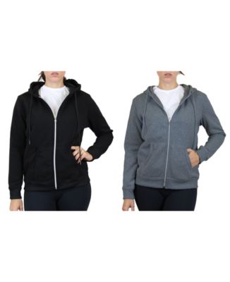 Women's Fleece Lined Zip Hoodie, Pack of 2