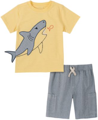 Kids Headquarters - Baby Boys 2-Pc. Shark T-Shirt & Cargo Shorts Set