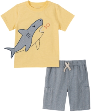 Kids Headquarters Baby Boys 2-Pc Shark T-Shirt & Cargo Shorts Set