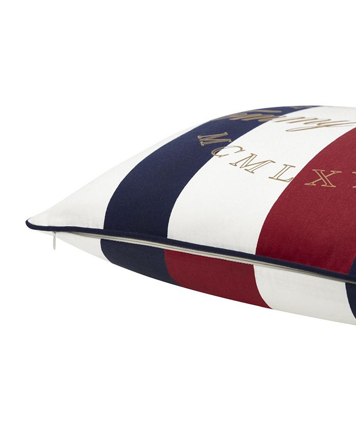Tommy Hilfiger Signature Badge Decorative Pillow, 18" x 18" Macy's