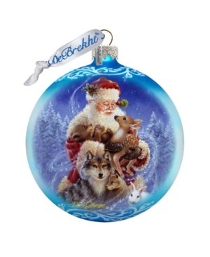 G.debrekht Kids'  Santa Little Friends Glass Ornament By Dona Gelsinger In Multi