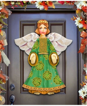Designocracy Nativity Angel Christmas Decorative Door Sign In Multi