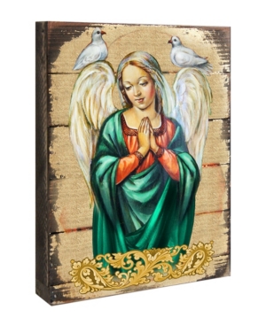 Designocracy Icon Praying Angel Wall Art on Wood 8