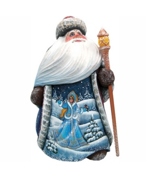 G.debrekht Woodcarved Hand Painted Yuletide Snow Maiden Figurine In Multi