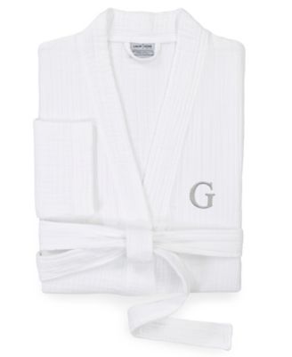 Linum Home Smyrna Personalized Hotel/Spa Luxury Robes - White-G, L/XL