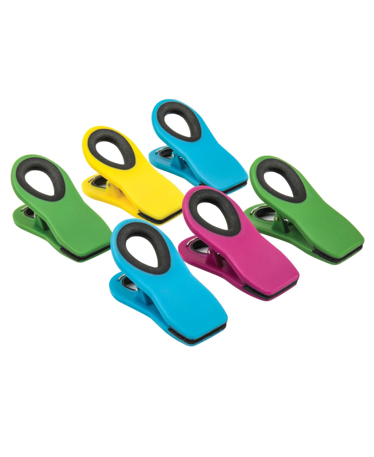Set Of 6 Magnetic Clips - Multi
