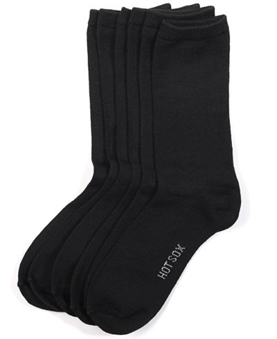 Hot Sox Women's Comfort Solid Trouser 3 Pack Socks