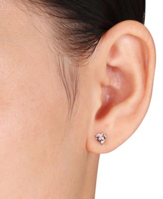 Morganite Heart Stud Earrings (1 ct. t.w.) in 10k Rose Gold