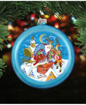 G.debrekht Christmas Arrival Glass Ornament In Multi