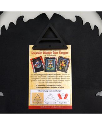 Christmas Woodsy Deer Scenic Wooden Decorative Door Hanger