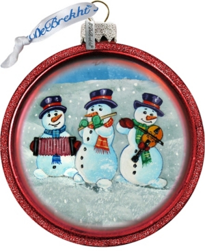 G.debrekht Kids'  Snowmen C Ball Glass Ornament In Multi