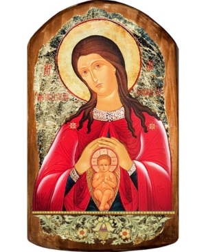 GDeBrekht Saint Barbara Wooden Greek Christian Orthodox Icon Ornament