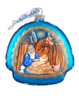 G.debrekht Manger Nativity Glass Ornament In Multi