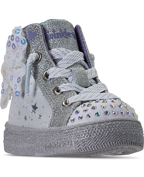 Skechers Toddler Girls Twinkle Toes Shuffle Brights High Top Fashion Casual Sneakers From Finish Line Reviews Finish Line Athletic Shoes Kids Macy S