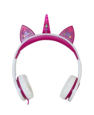 Kids SafeSounds Unicorn Led Light Up Wired Headphones