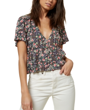 image of O-Neill Juniors- Wes Floral-Print Top