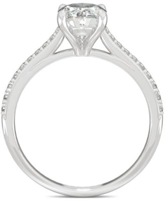 Moissanite Oval Engagement Ring (2-1/2 ct. t.w. DEW) in 14k White Gold or 14k Yellow Gold