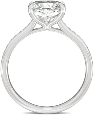 Moissanite Cushion Engagement Ring (2-5/8 ct. t.w. DEW) in 14k White Gold